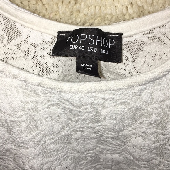 TopShop White Crop Top - Picture 2 of 4